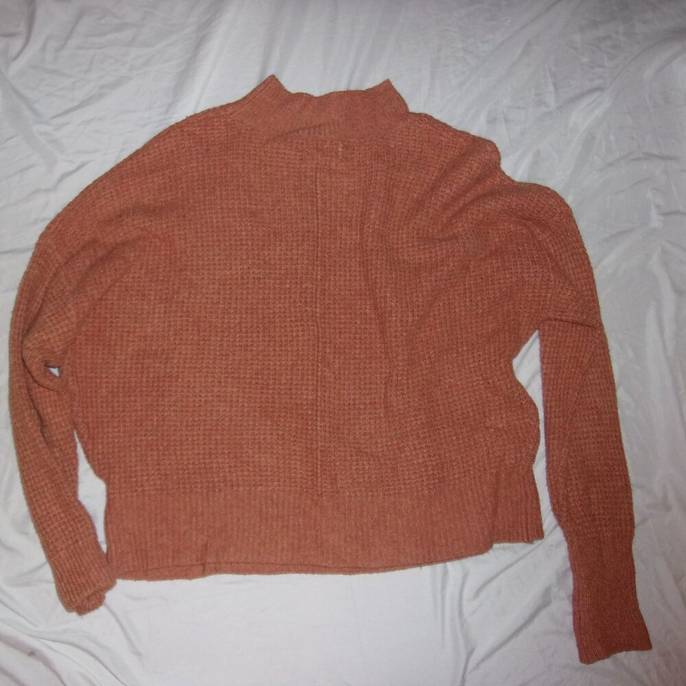 size medium  soft knit crop womens sweater pink ruby moon